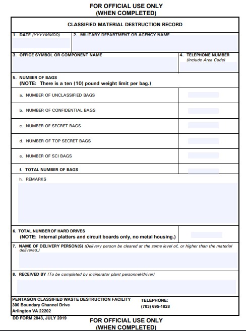 Download dd Form 2843