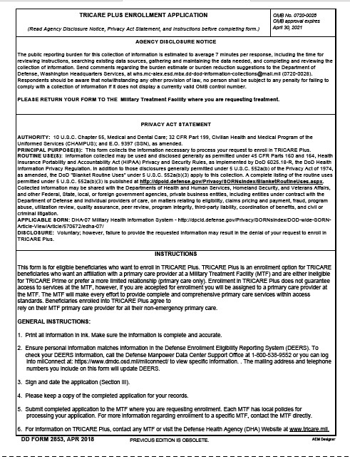 Download dd Form 2853