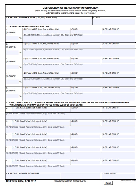 Download dd Form 2894