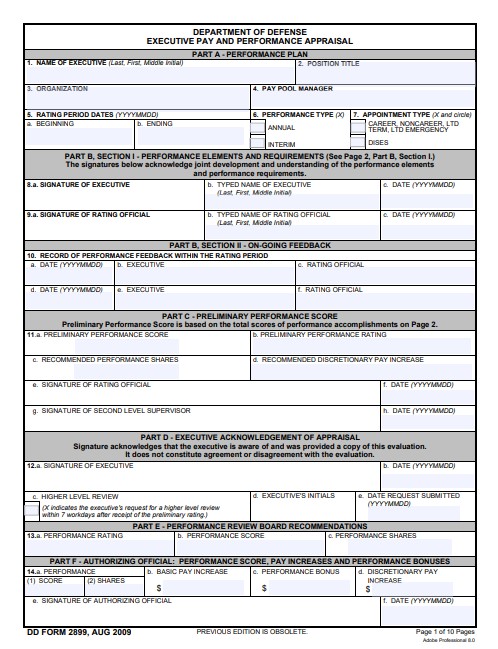 Download dd Form 2899