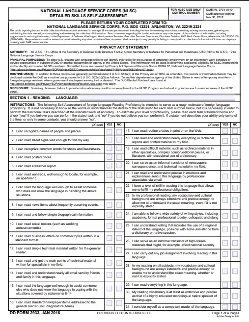 Download dd Form 2933