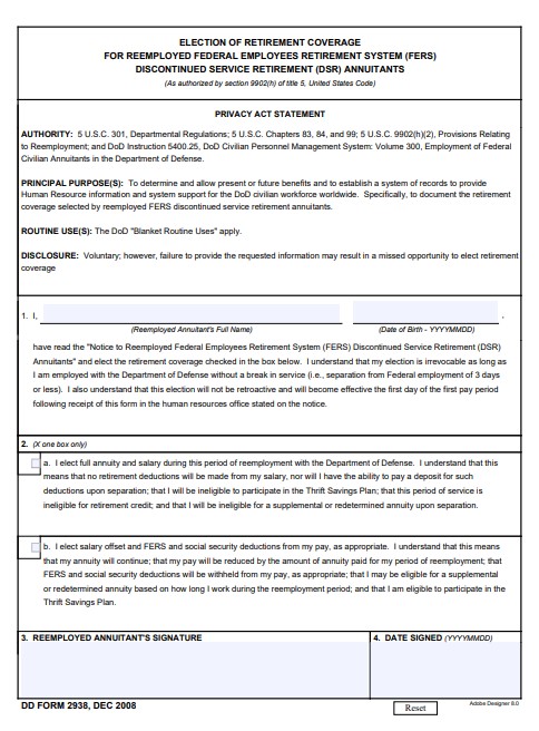 Download dd Form 2938