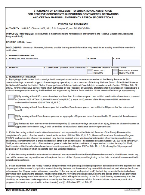 Download dd Form 2940