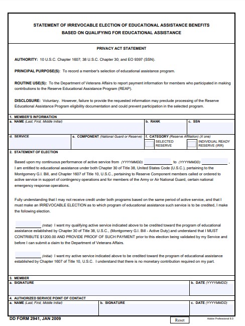 Download dd Form 2941