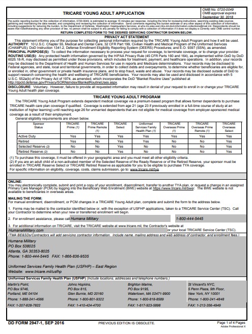 Download dd Form 2947-1