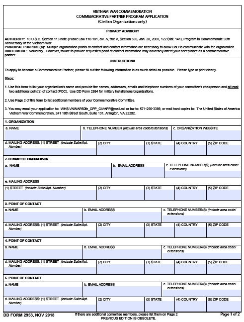 Download dd Form 2953