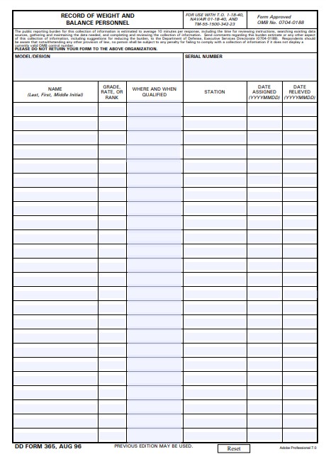 Download dd Form 365