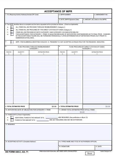 Download dd Form 448-2