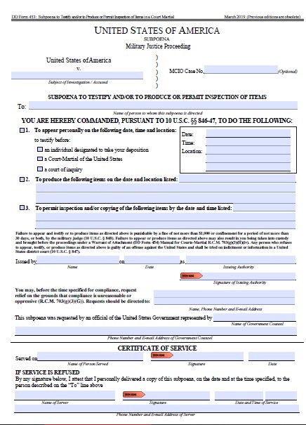 Download dd Form 453