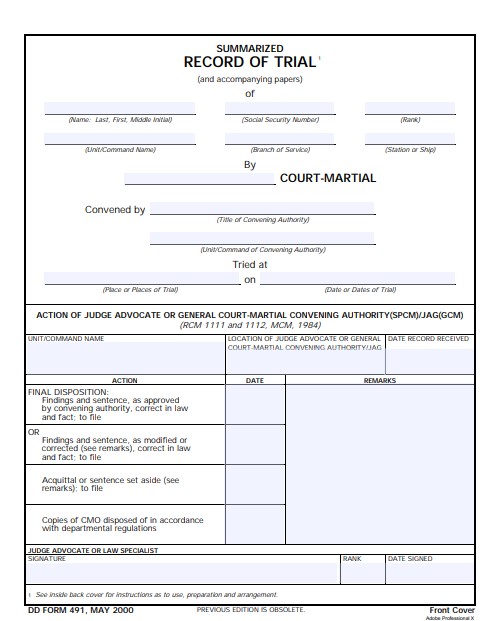 Download dd Form 491