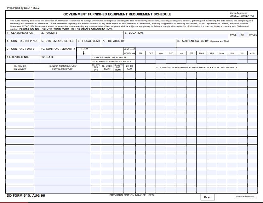 Download dd Form 610