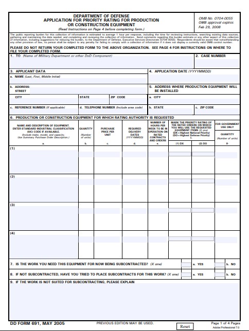 Download dd Form 691