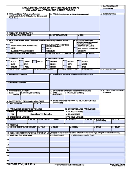 Download dd Form 553-1