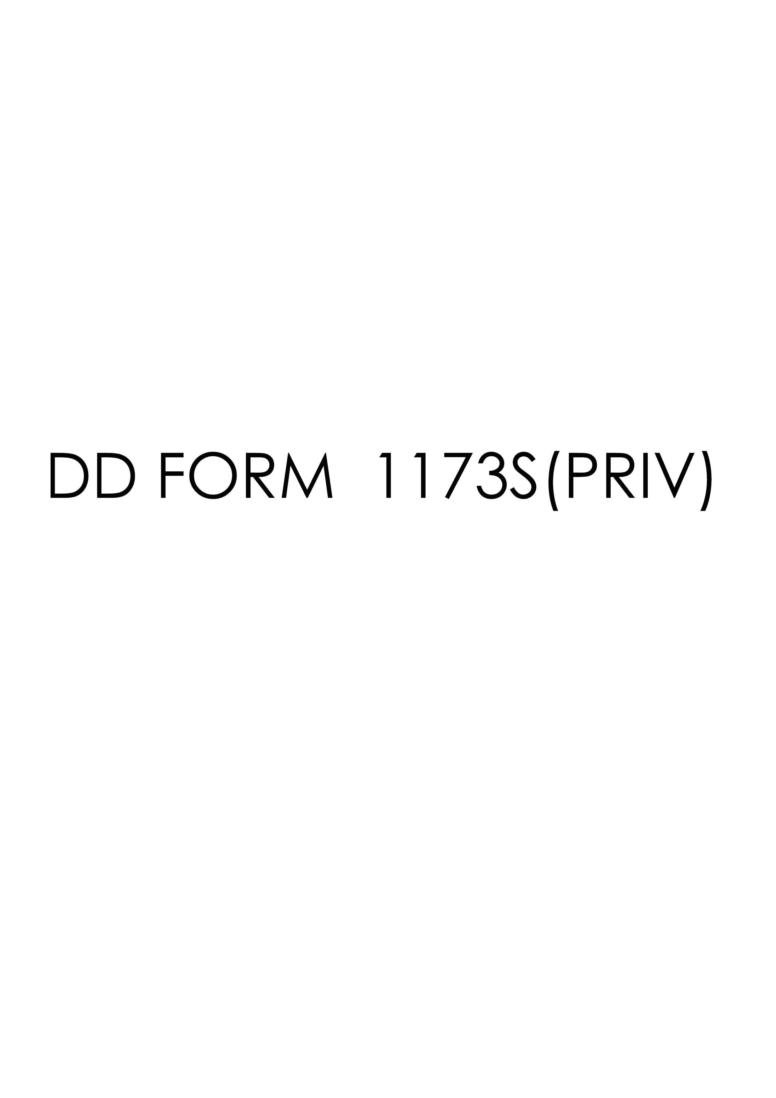 Download dd Form 1173S(PRIV)