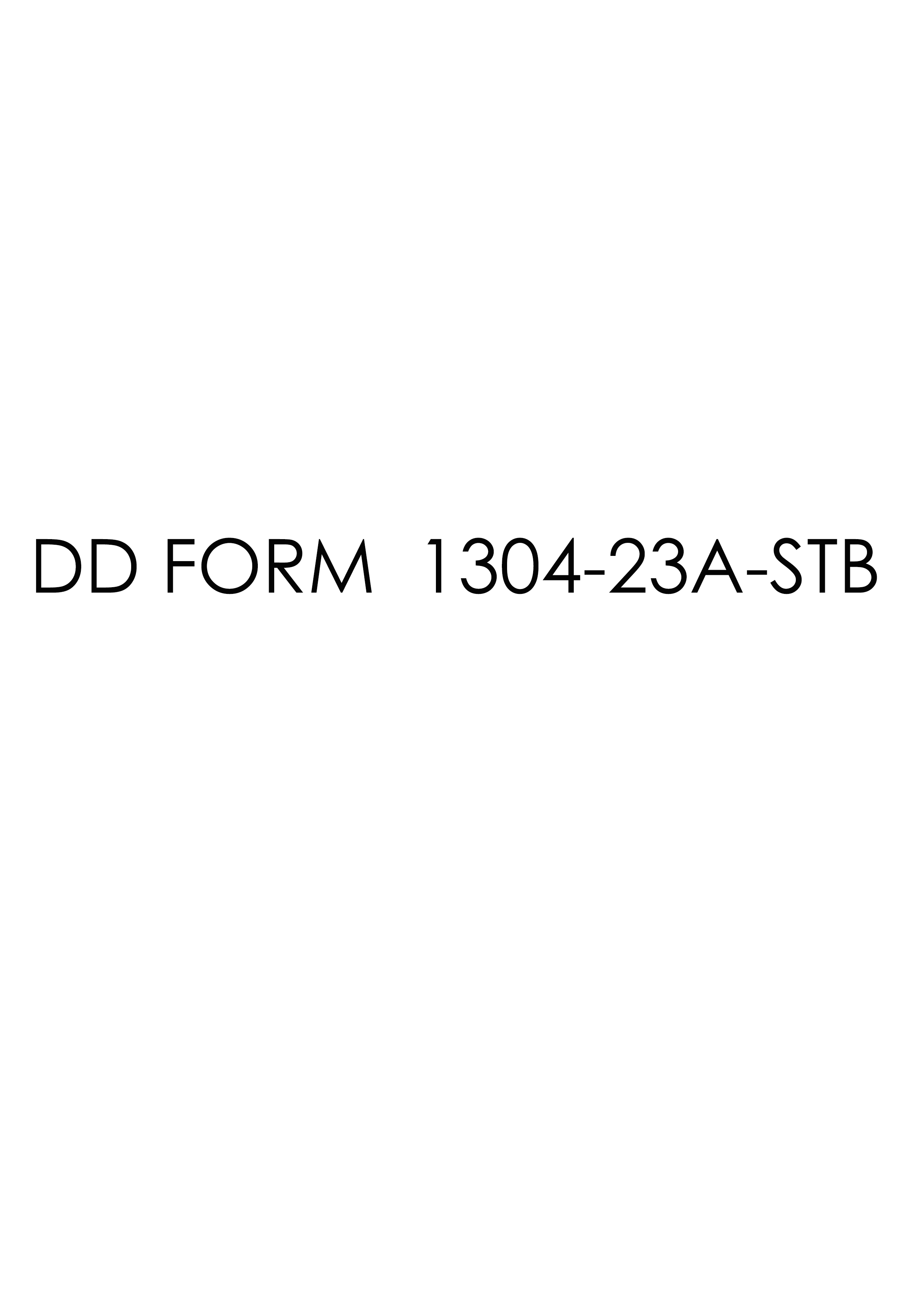 Download dd Form 1304-23A-STB