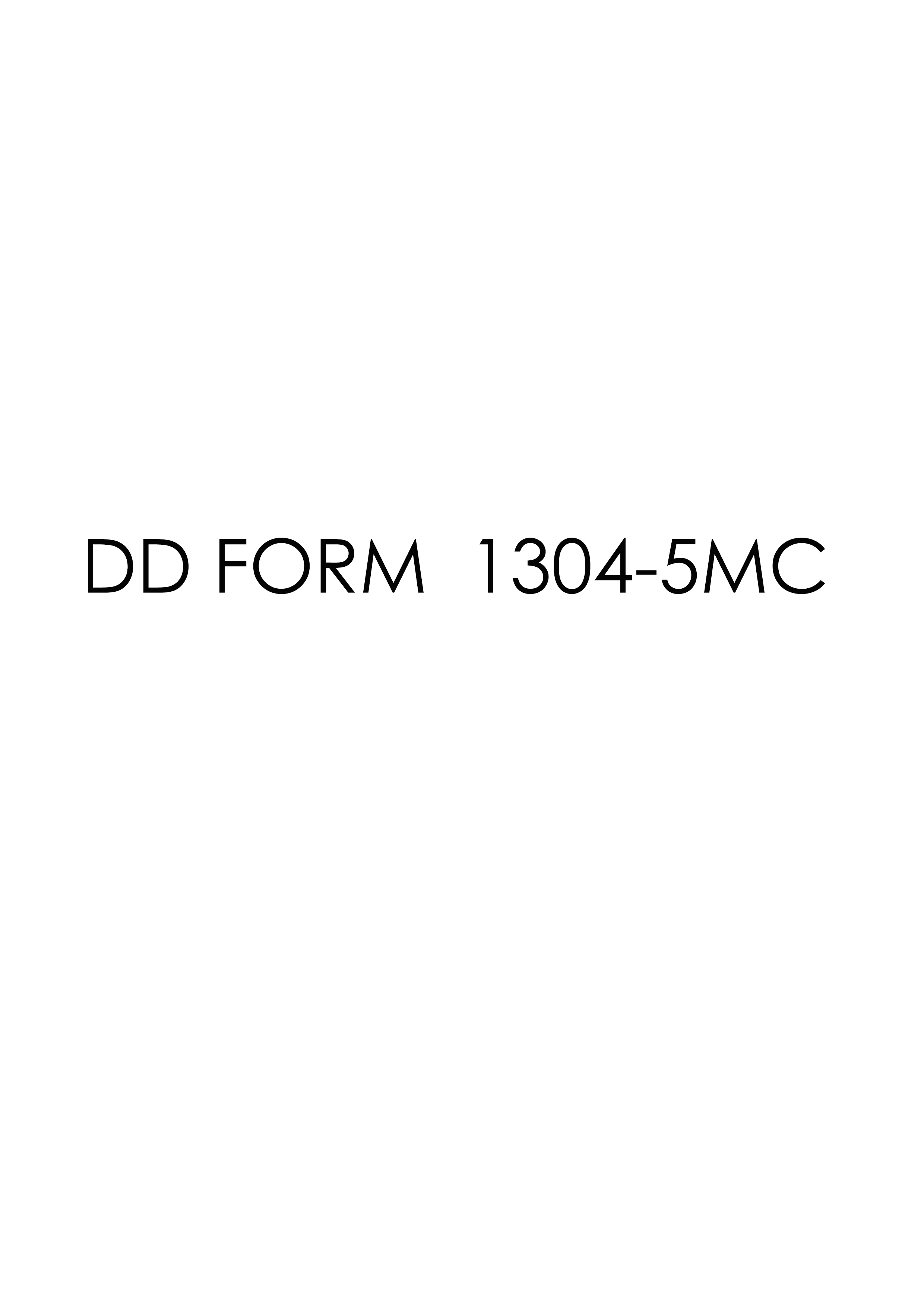 Download dd Form 1304-5MC
