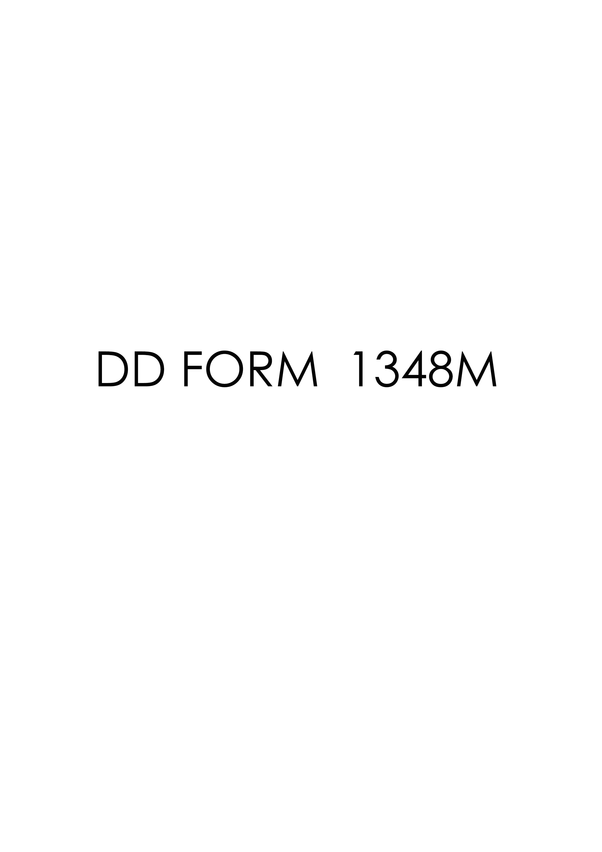 Download dd Form 1348M