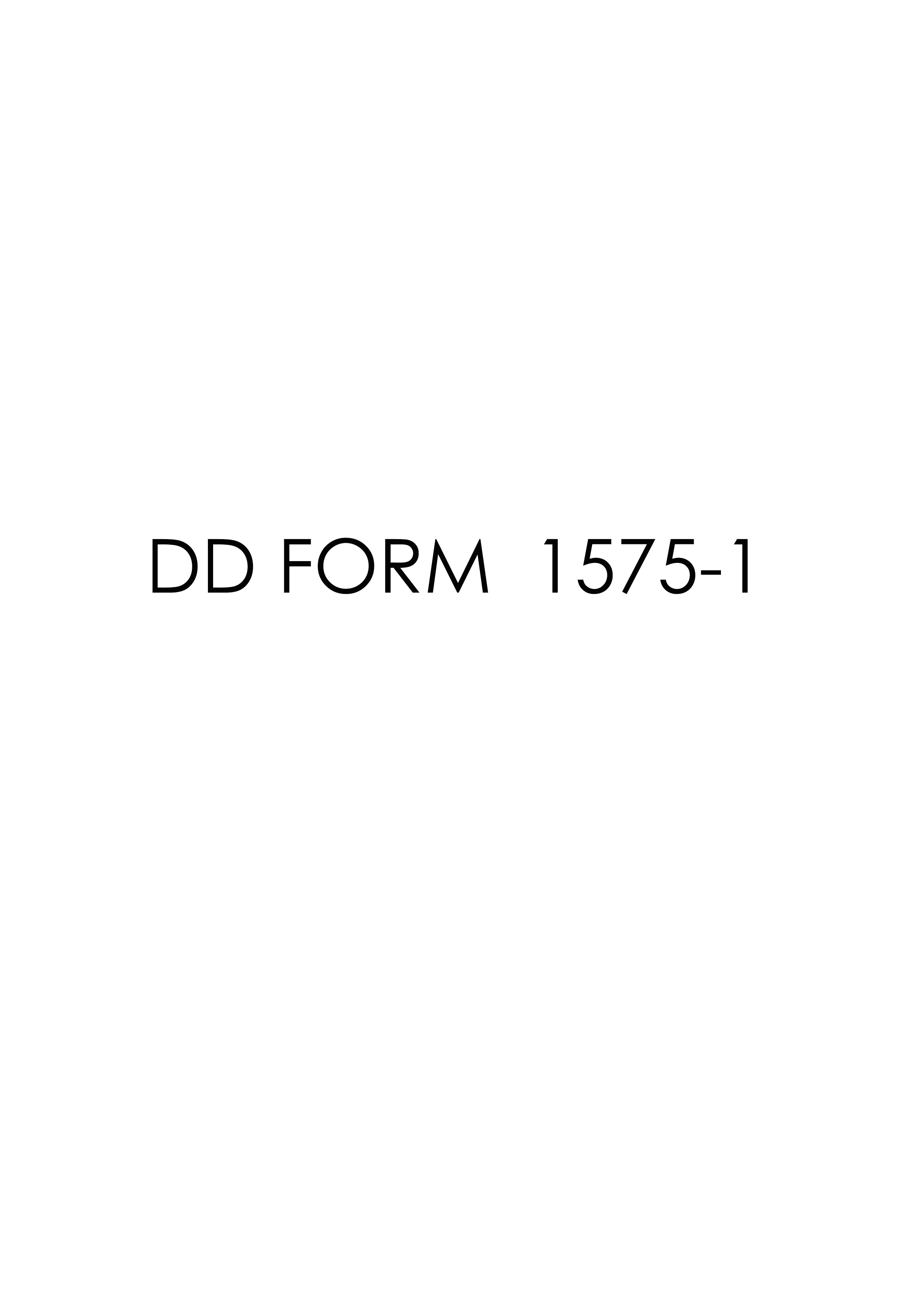 Download dd Form 1575-1