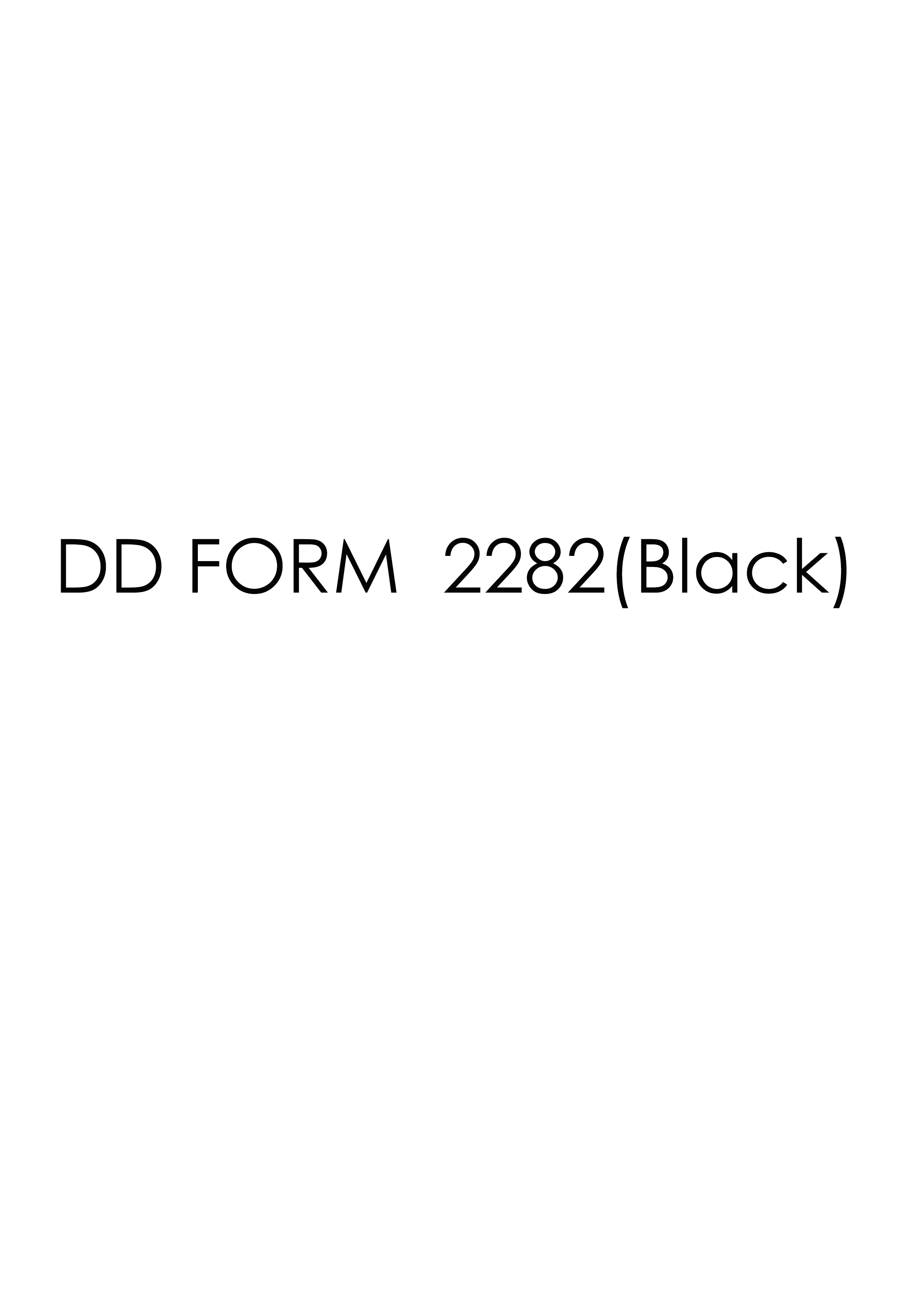 Download dd Form 2282(Black)