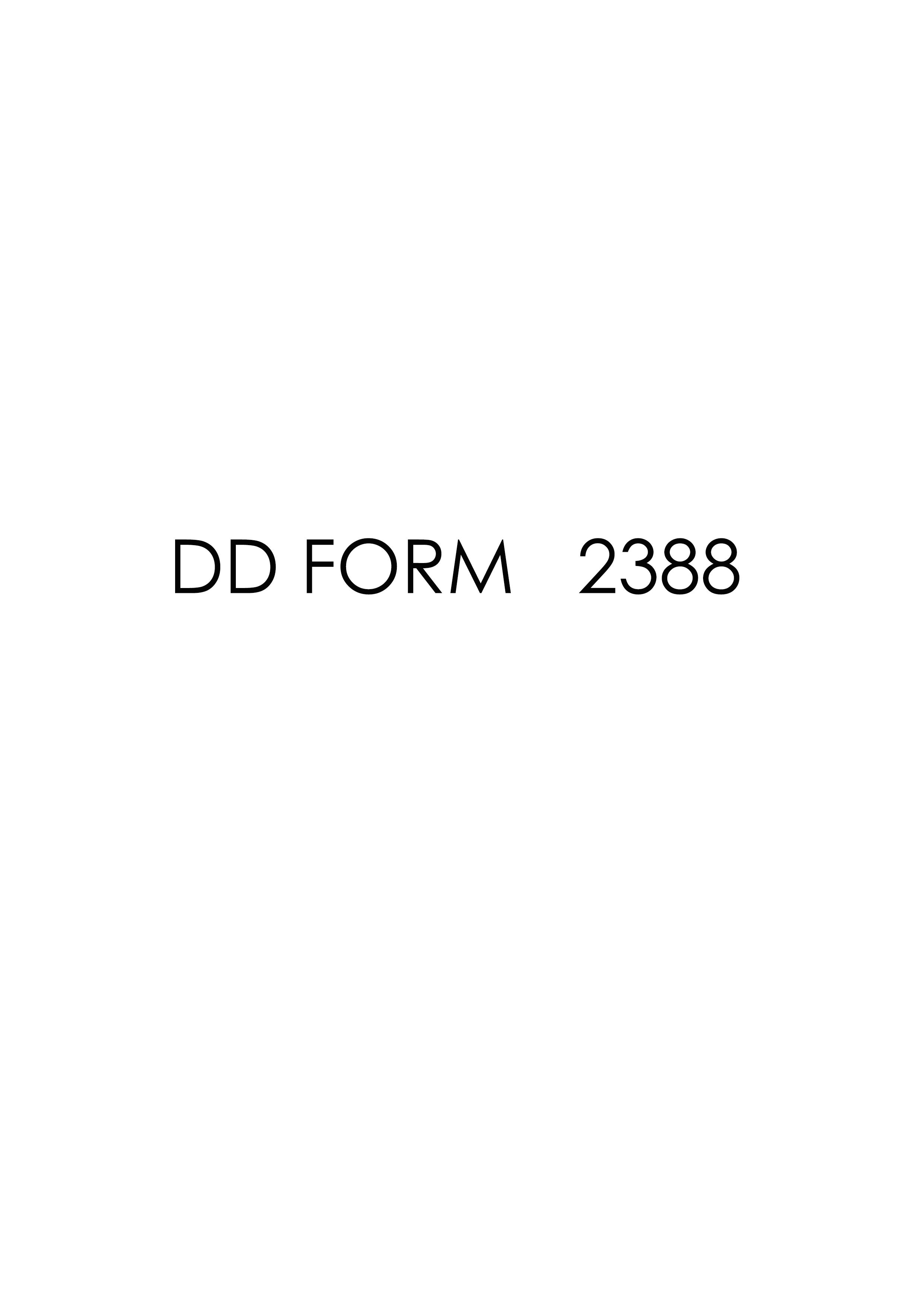 Download dd Form 2388