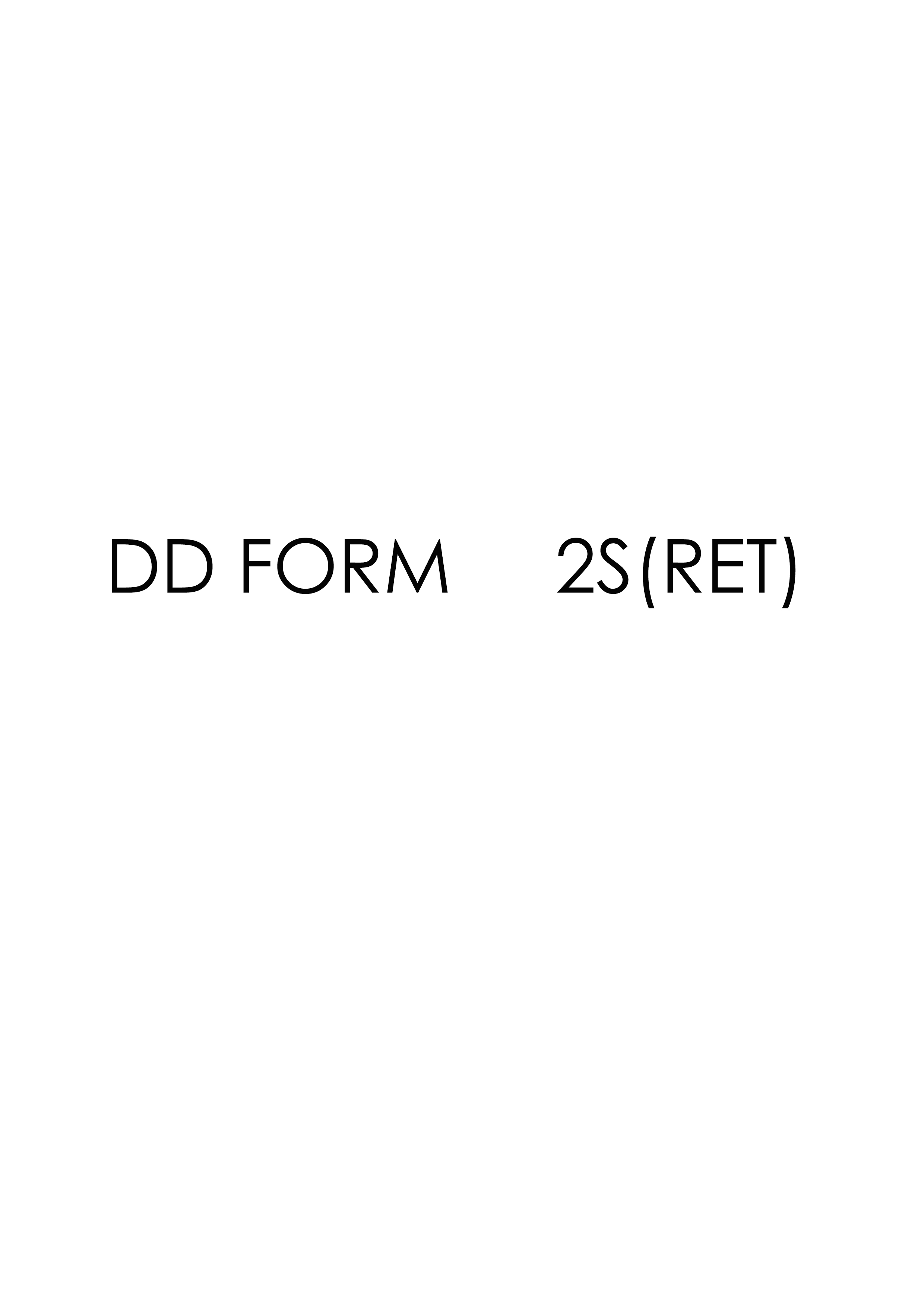 Download dd Form 2S(RET)