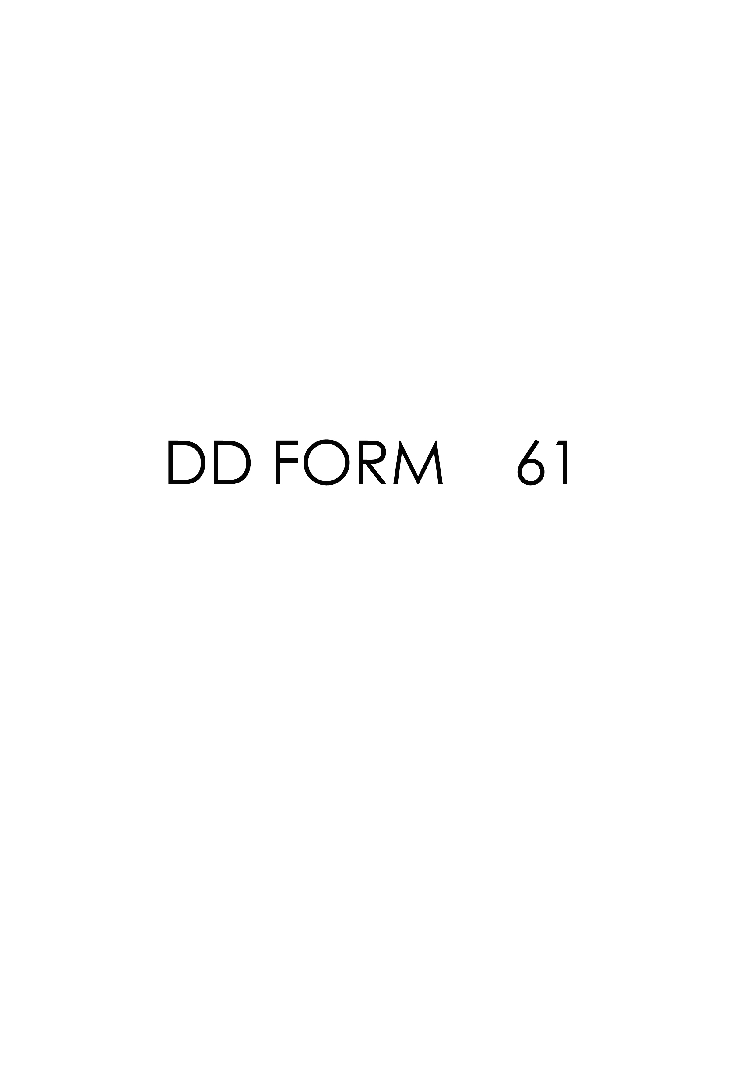 Download dd Form 61