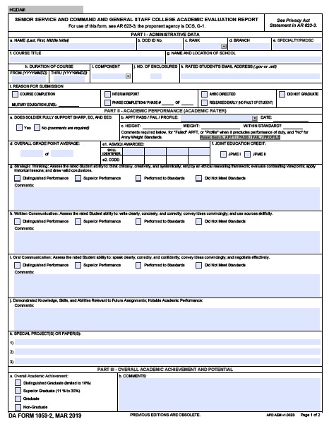DA Form 1059-2 form preview