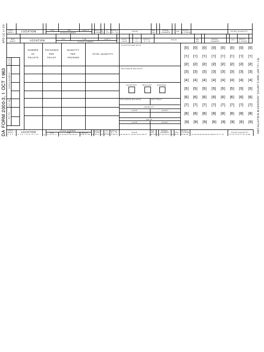 DA Form 2000-3 form preview