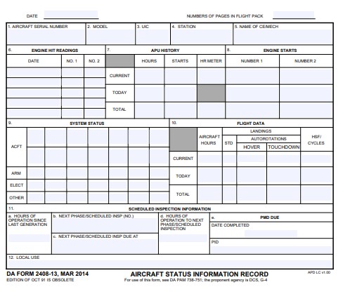 DA Form 2408-13 form preview