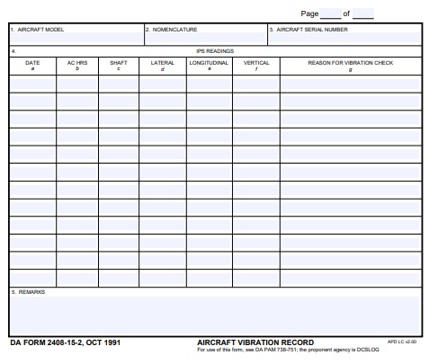 DA Form 2408-15-2 form preview