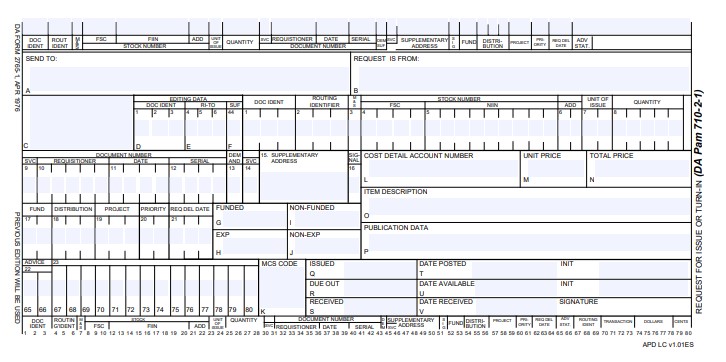 DA Form 2765-1 form preview