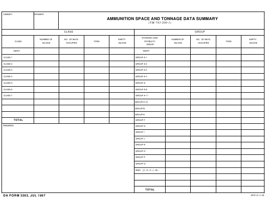 DA Form 3263 form preview