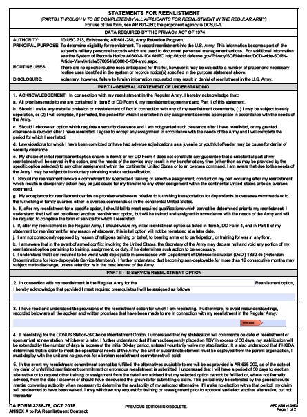 DA Form 3286-79 form preview