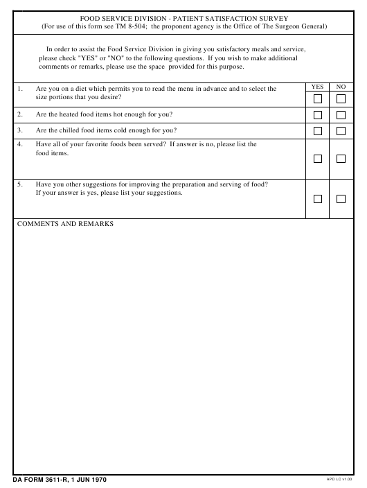 DA Form 3611-R form preview