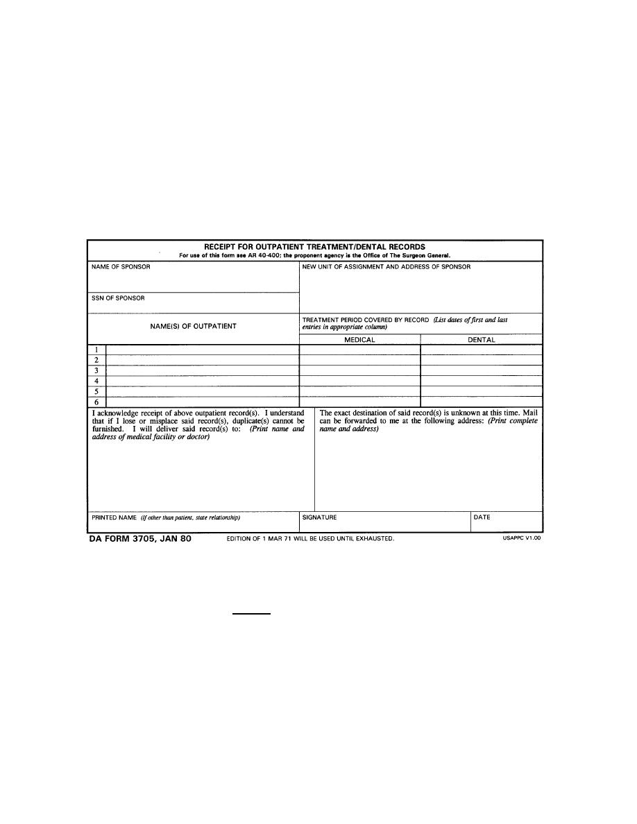 DA Form 3705 form preview