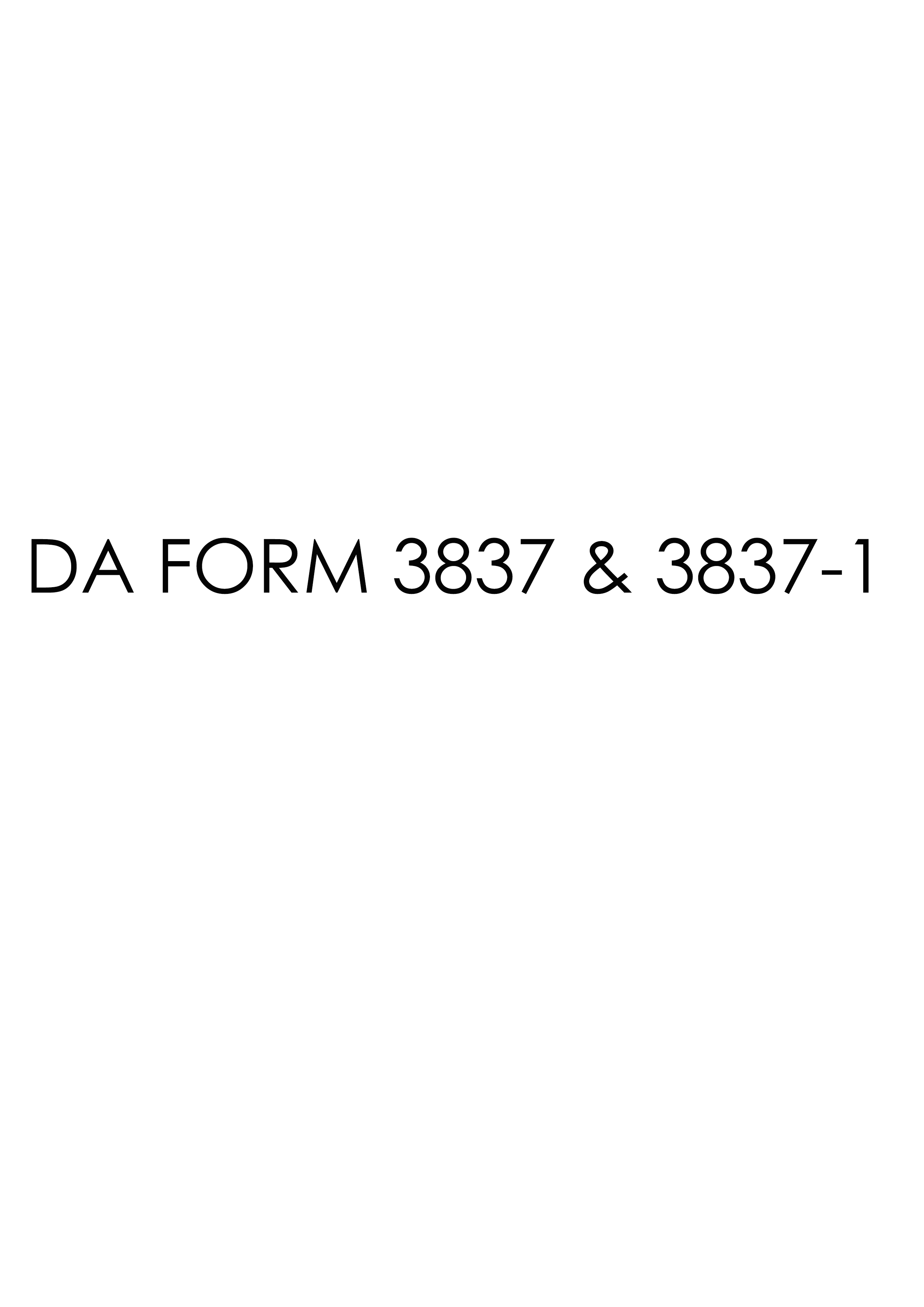 DA Form 3837-3837-1 form preview
