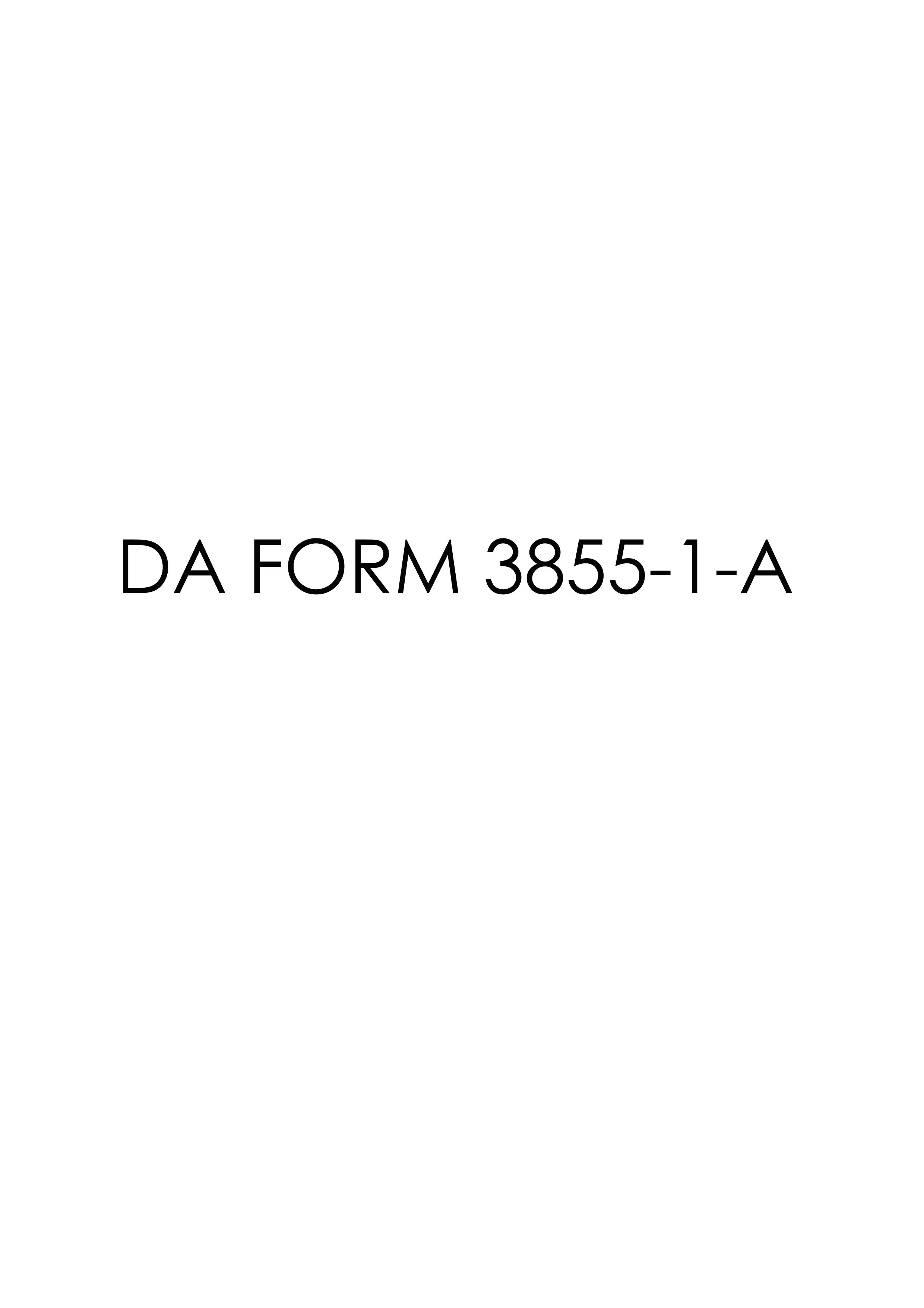 DA Form 3855-1-A form preview