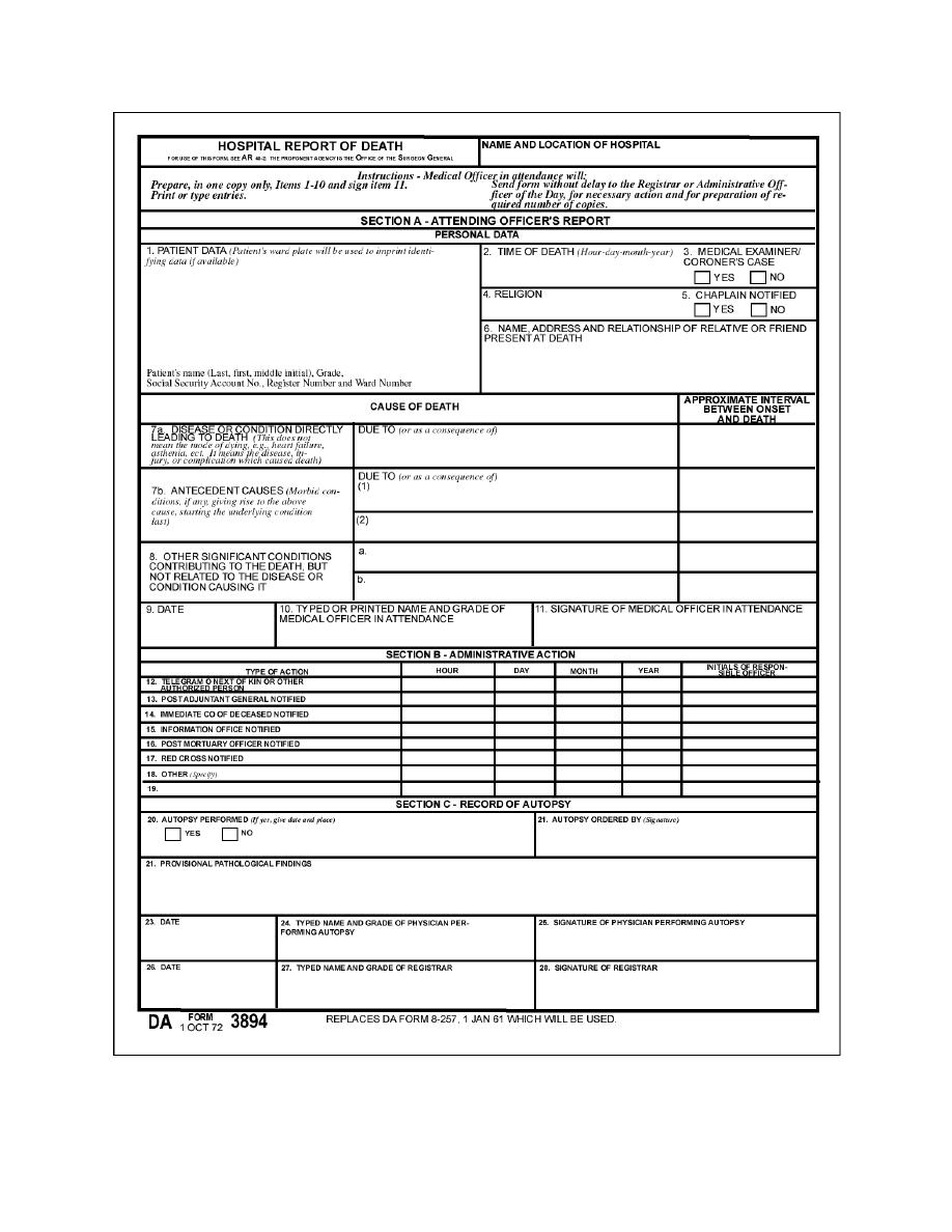 DA Form 3894 form preview