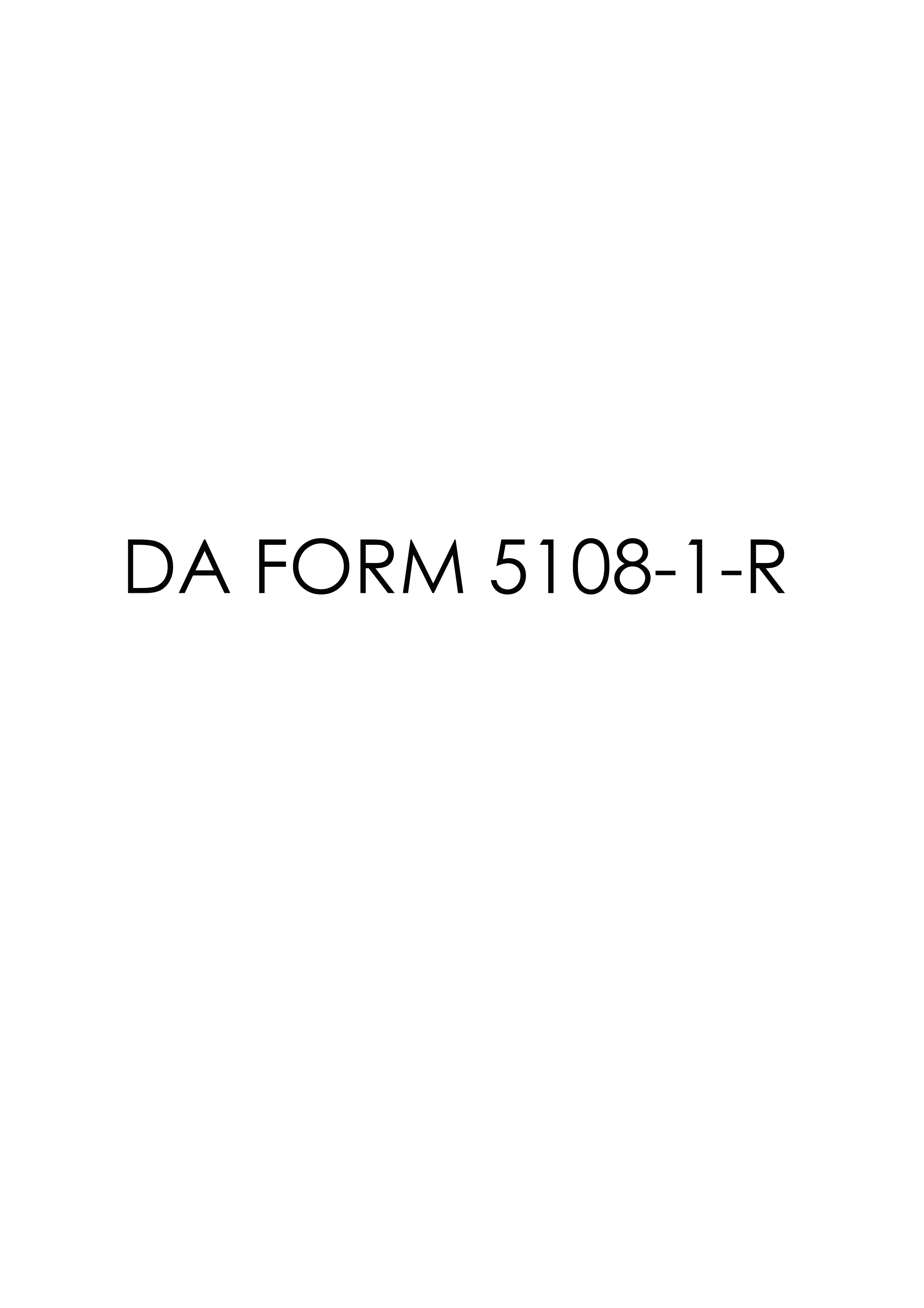 DA Form 5108-1-R form preview