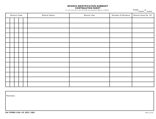 DA Form 5149-1-R form preview