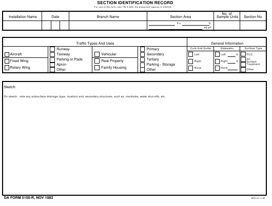 DA Form 5150-R form preview