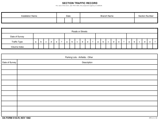 DA Form 5153-R form preview