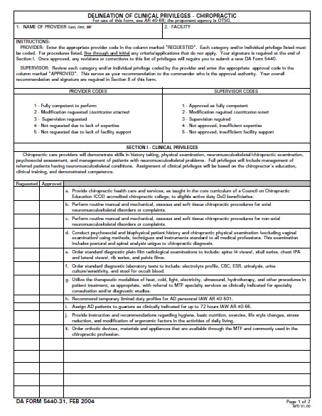 DA Form 5440-31 form preview