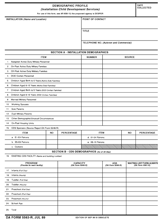 DA Form 5563-R form preview