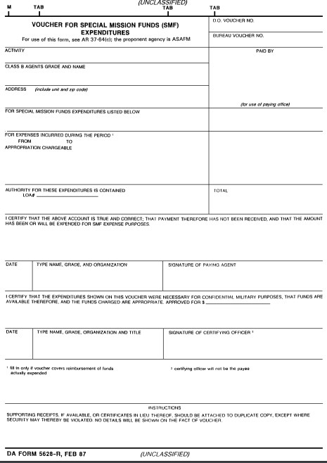 DA Form 5628-R form preview