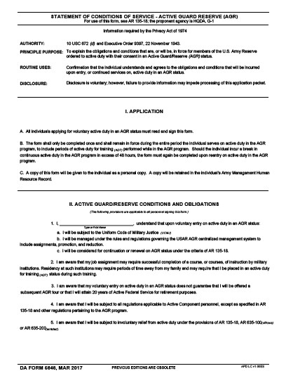 DA Form 5646 form preview