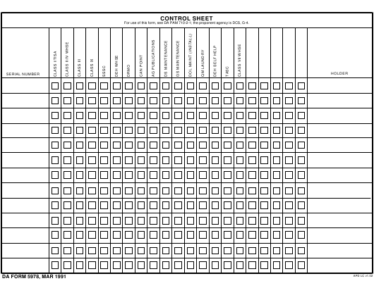 DA Form 5978 form preview