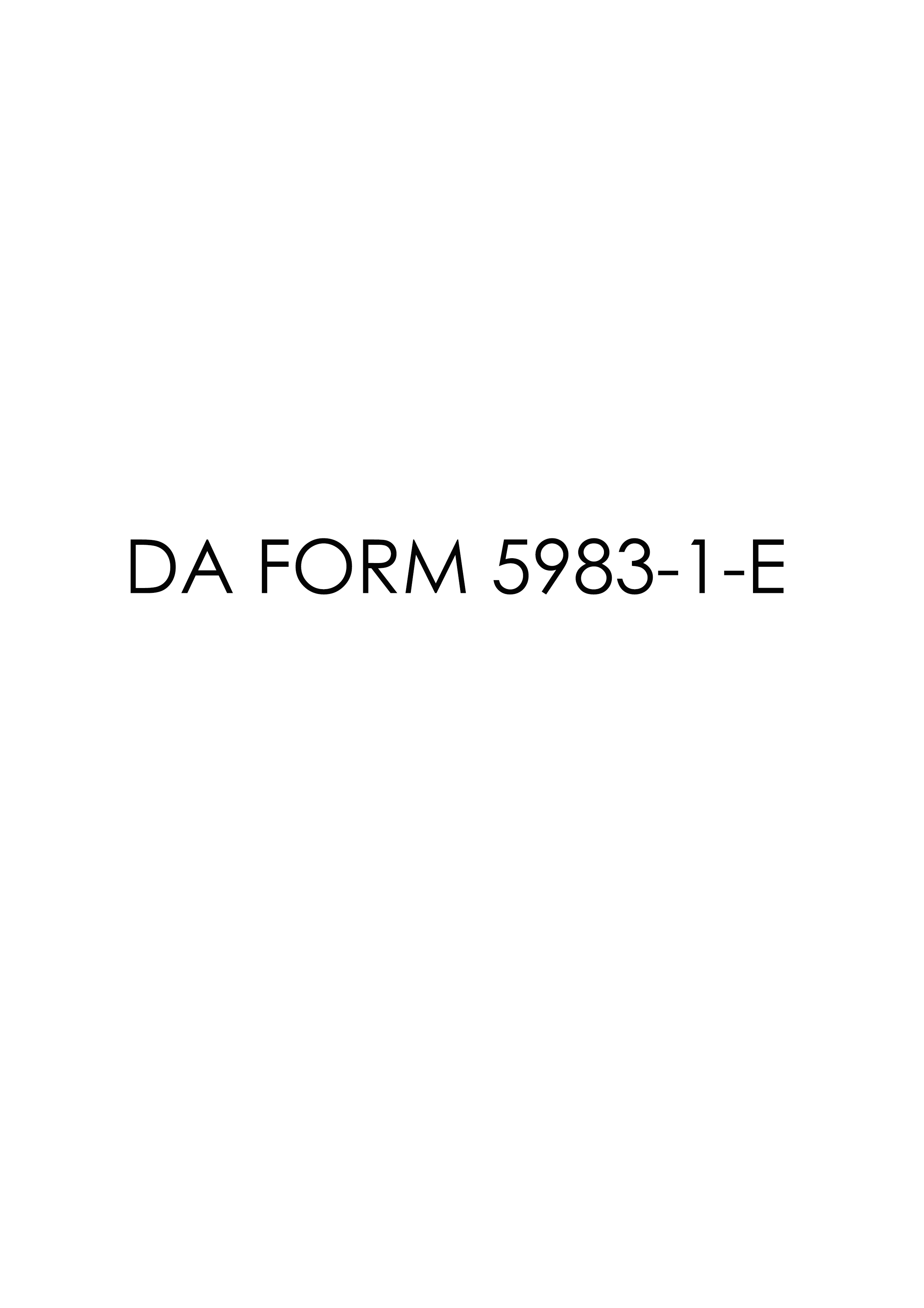 DA Form 5983-1-E form preview
