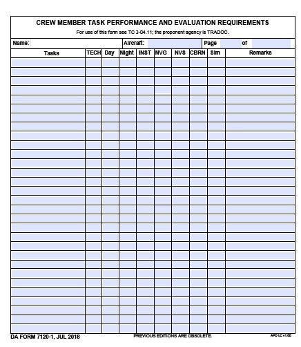DA Form 7120-1 form preview