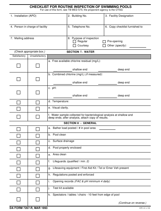 DA Form 7267-R form preview